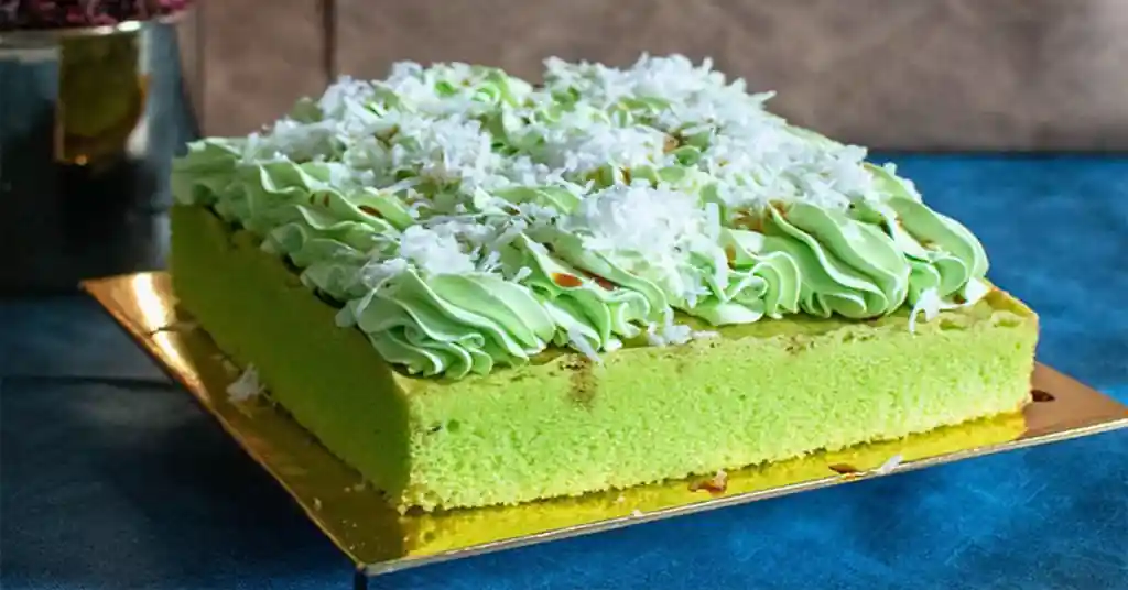 Kek Pandan Gula Melaka Vegan