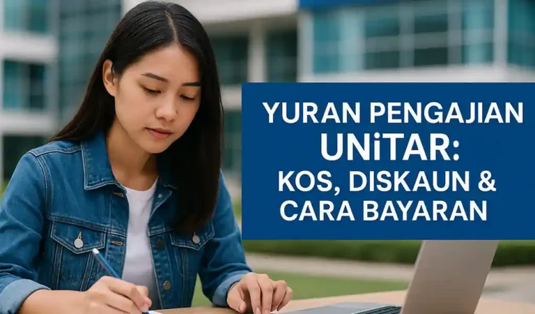 Yuran Pengajian UNiTAR Kos, Diskaun & Bayaran